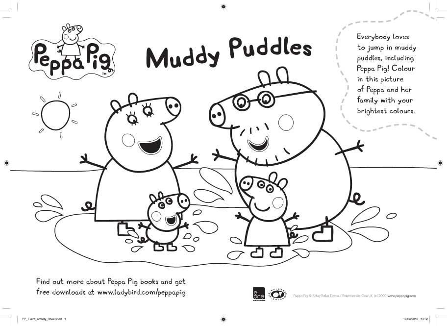 Plansa de colorat cu Peppa Pig 30 24
